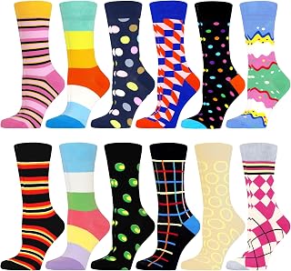 WeciBor Women's Funny Colorful Novelty Pattern Cotton Crew Socks | 80% Cotton, Soft breathable, Multi Cute Pattern, Great Gift Choice For Lovers Girlfriend Daughter, Christmas Gift
