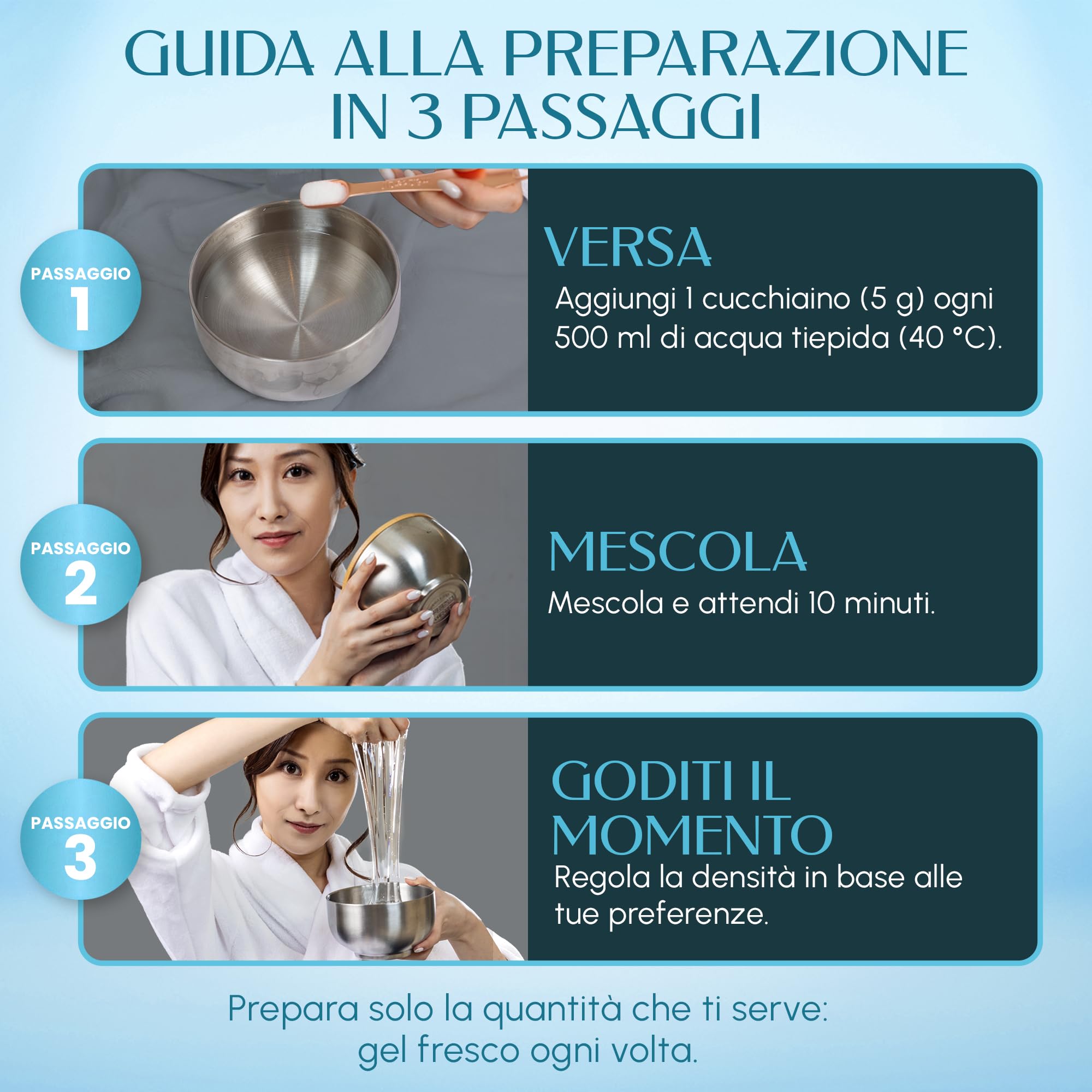 Polvere Gel da Massaggio Nuru Edizione Platinum 500g Bulk Professionale, Formula Neutra, Miscele Personalizzate, Stile Giapponese, Vegano, Senza Profumo, Resa fino a 50 Litri