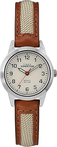 Timex Expedition Field Mini 26 mm Women's Brown Leather Strap Quartz Watch