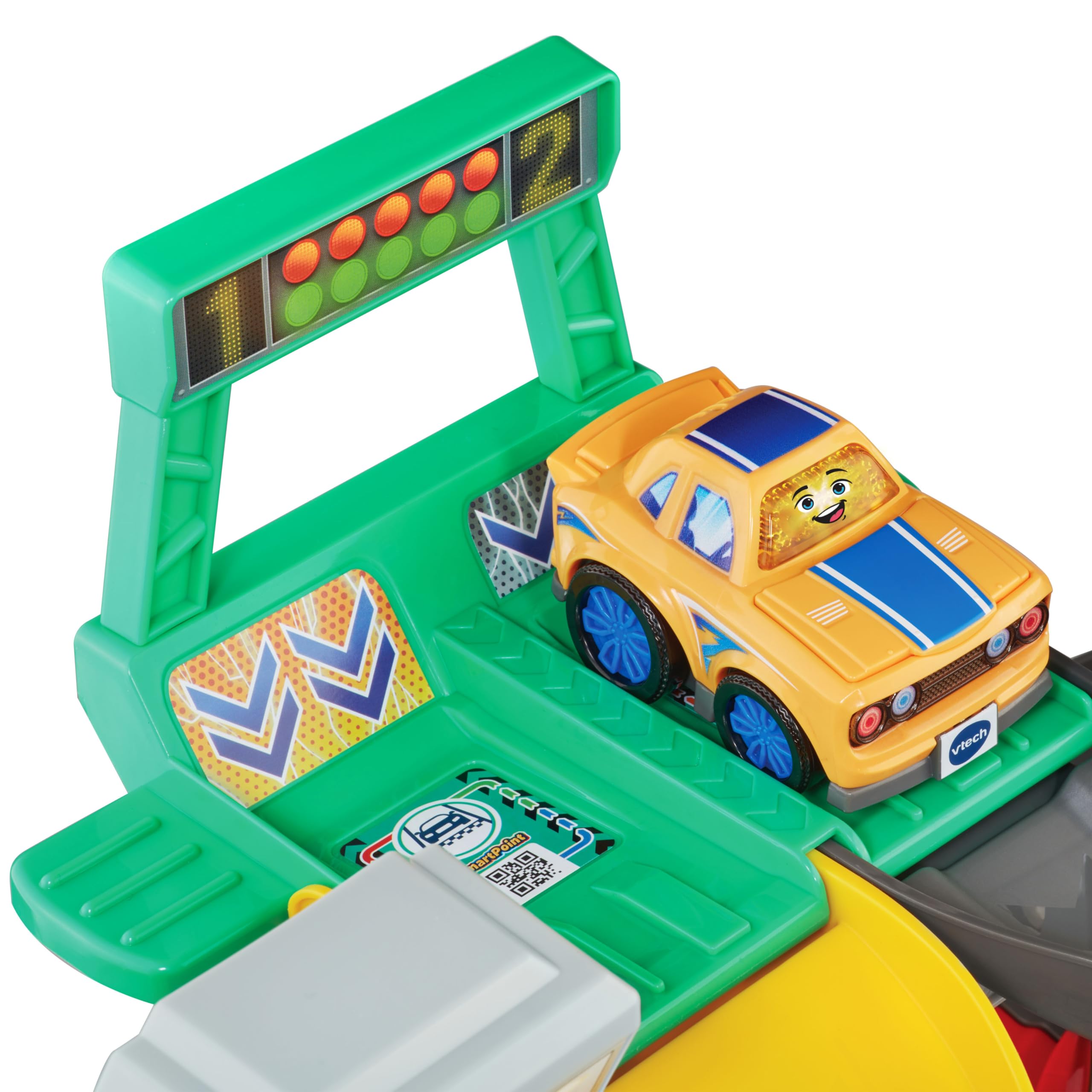 VTech - Tut Tut Bolides Série Pro, Super Tour Duo Challenge avec Voiture de Course Lenny As du Circuit, Circuit Voitures Enfant, 3 Zones Magiques, Cadeau Enfant de 2 Ans à 6 Ans - Contenu en Français