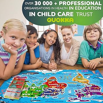 Amazon.com: QUOKKA World Map Puzzles for Kids Ages 4-6 - 70
