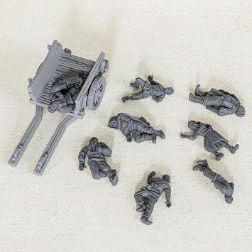 AUSPDICE Corpses Set, Unpainted DND Miniatures, Tabletop RPG Props-AS685