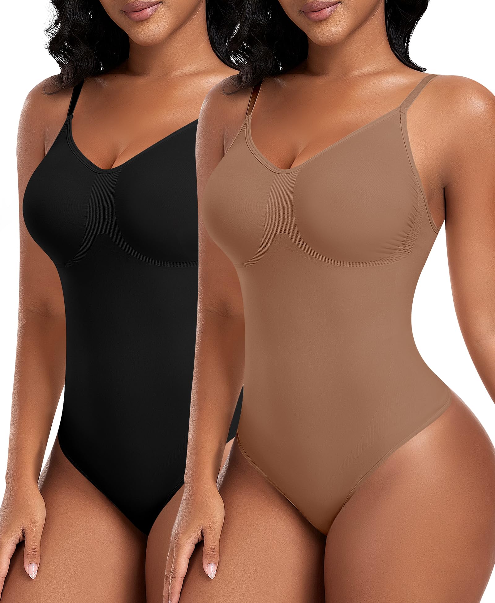 YARRCO Body Moldeador Reductor Mujer Tanga Control de Abdomen Shapewear Bodysuit Invisible Body Shaper Posparto Sin Costuras