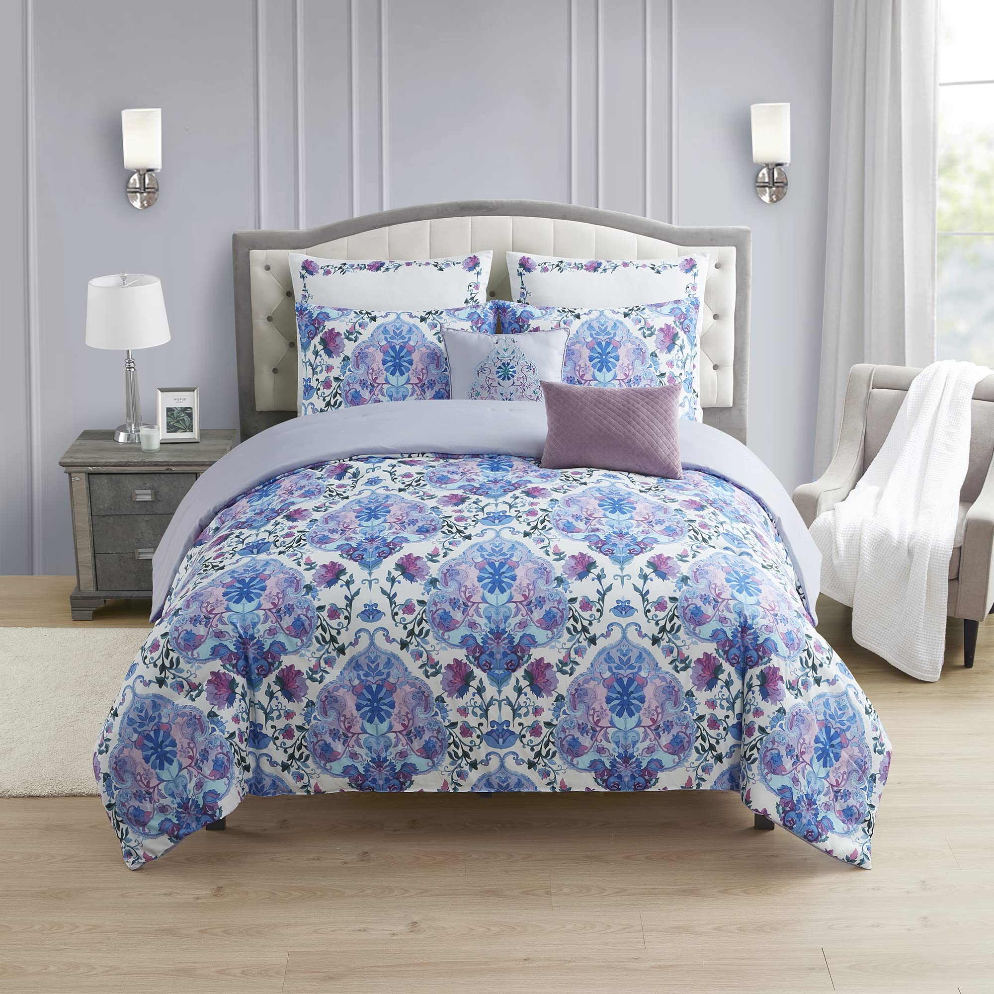 Sweet Home Collection Con Shams, cuscini decorativi e federe, Juliette, Queen