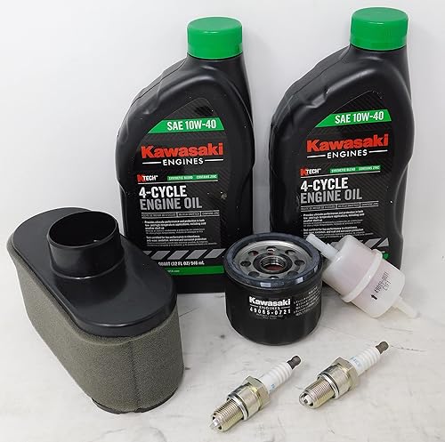 Miniatura 3 de Kawasaki 99969-6543 10W-40 Kit de mantenimiento para FR651V FR691V FR730V All FS con tratamiento de combustible