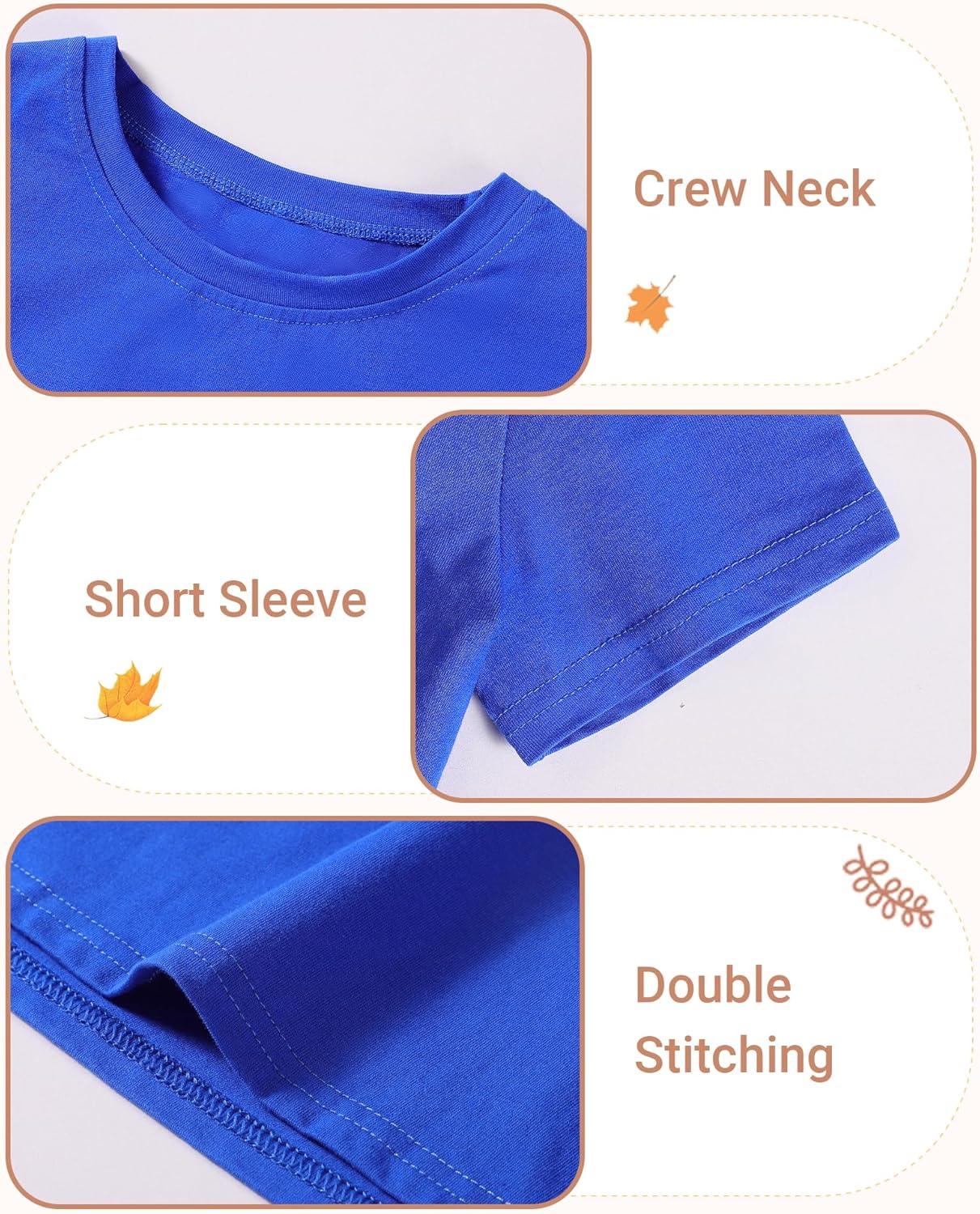 3 Pack Baby Boys Short Sleeve Cotton T-Shirts Toddler Boy Clothes Tee Size 18M-5T - Image 5