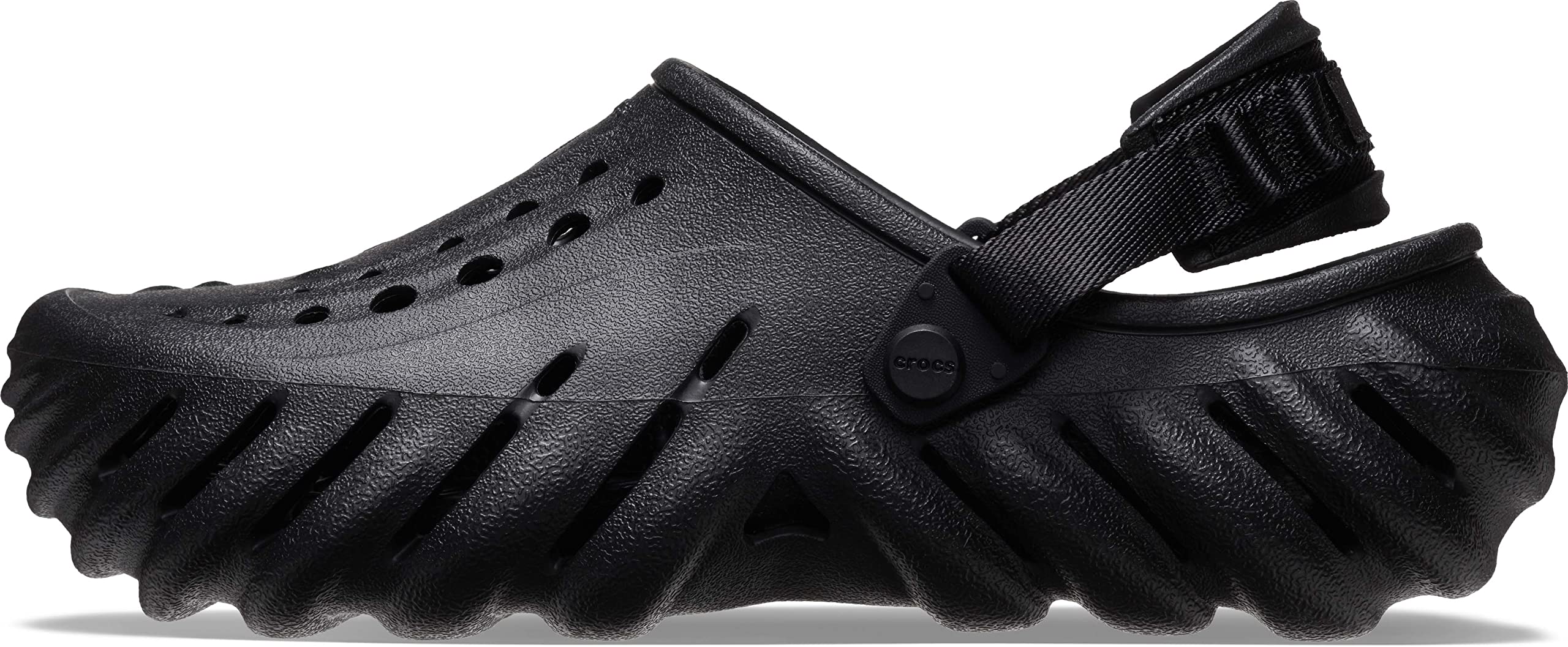 Crocs Unisex Echo Clogs, Black, 3 US Men