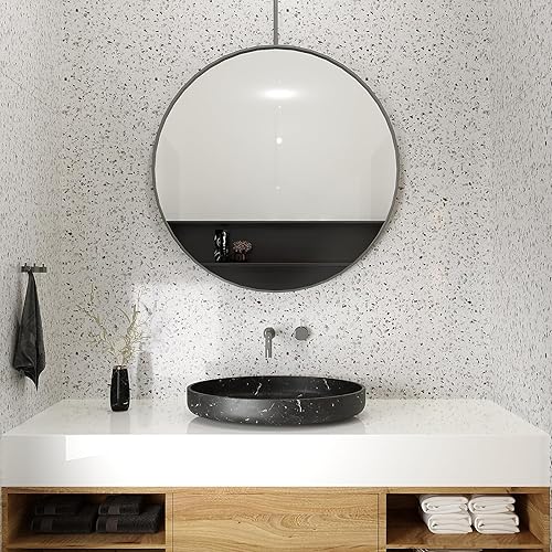 Miniatura 7 de VEELIKE Papel de contacto de granito de 15.7''x118'' para encimeras, impermeable, autoadhesivo, papel tapiz de granito blanco, despegar y pegar para