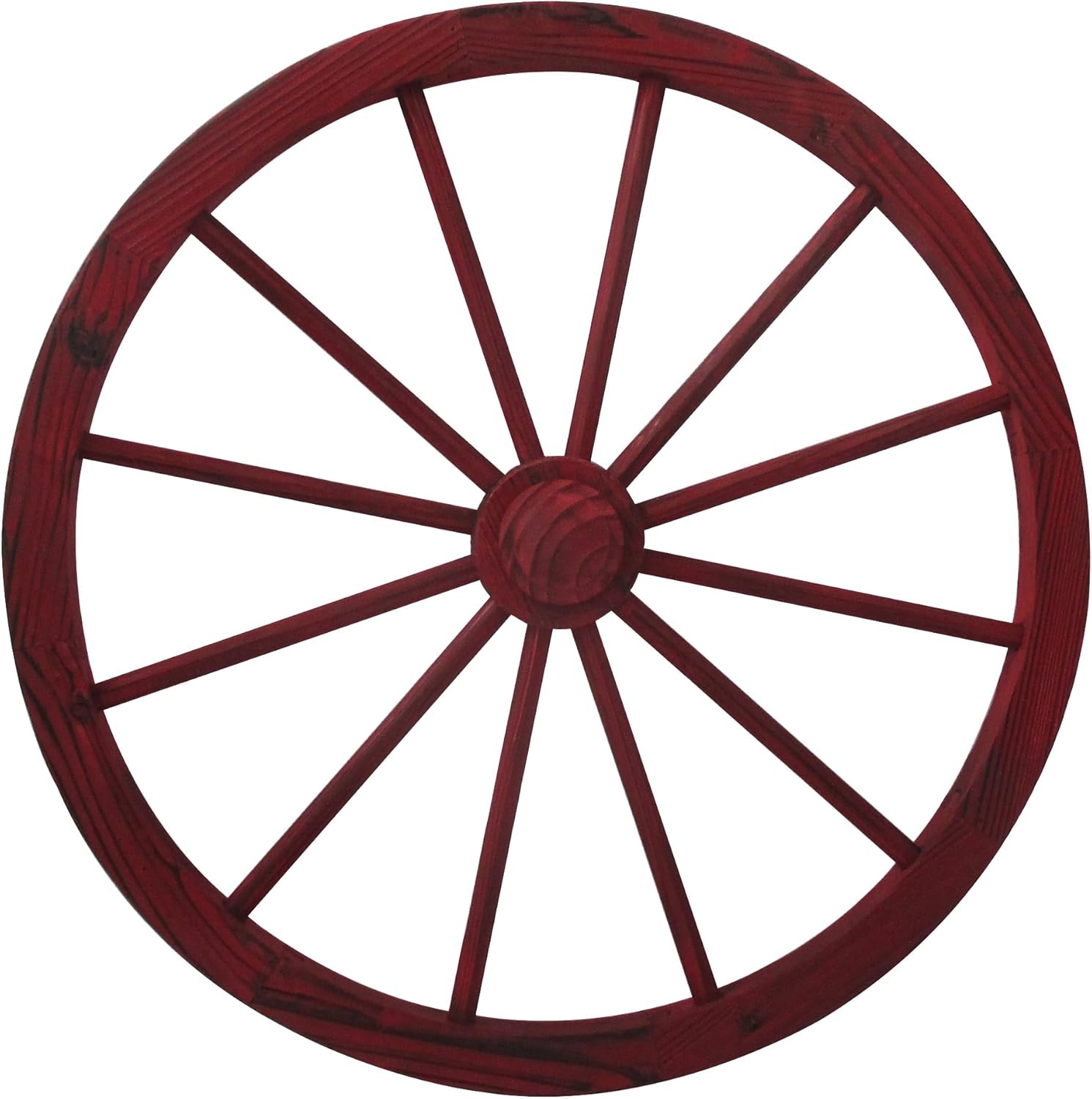 Leigh Country 24-Inch Wooden Wagon Wheel, Rustic Decorative Yard/Garden Décor, for Decoration Only