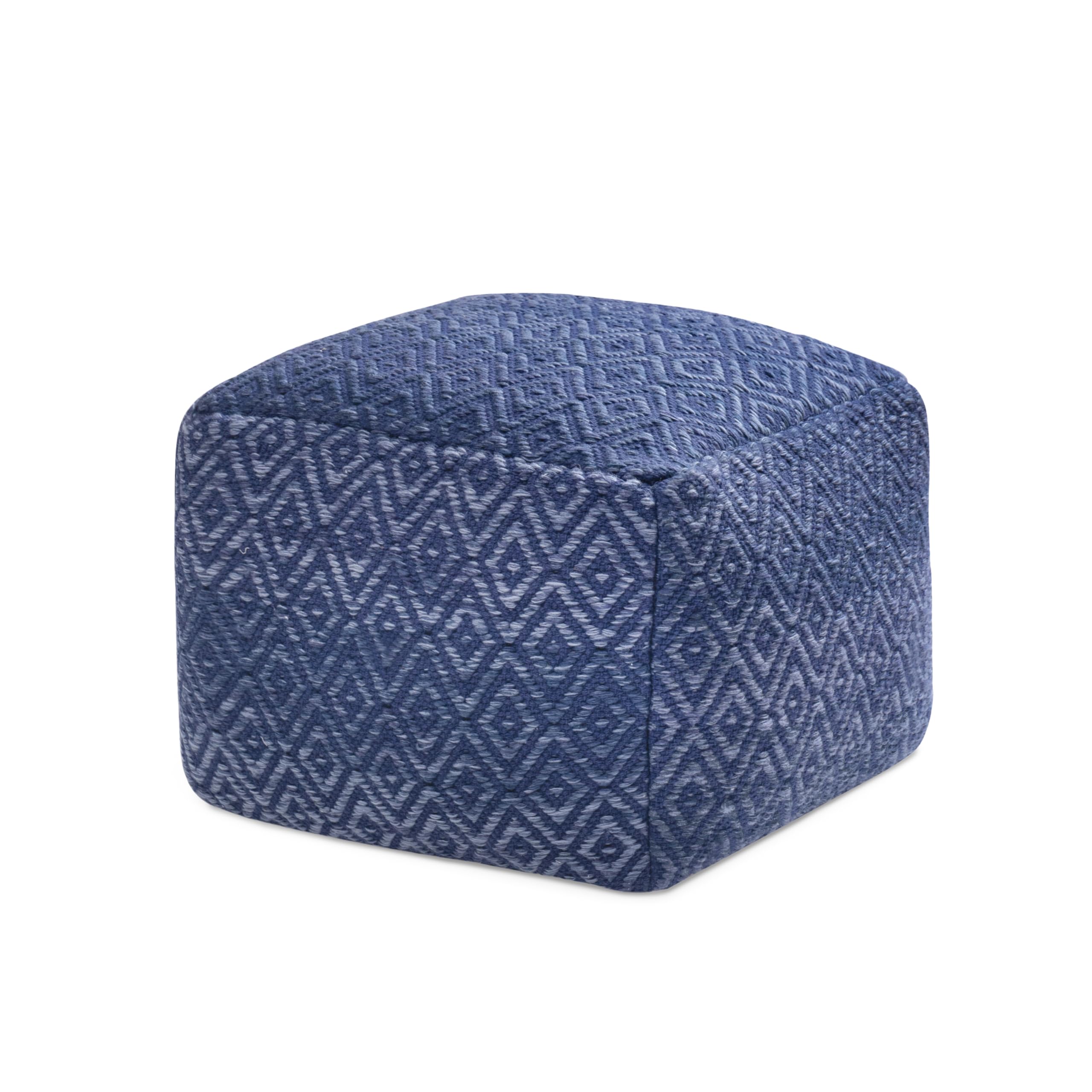 Anji Mountain 22"x22"x16" Handmade & Handcrafted Ottoman Pouf Comfortable Pouf Ottoman Foot Rest & Home Décor Accent for Living Room, Bedroom, Nursery