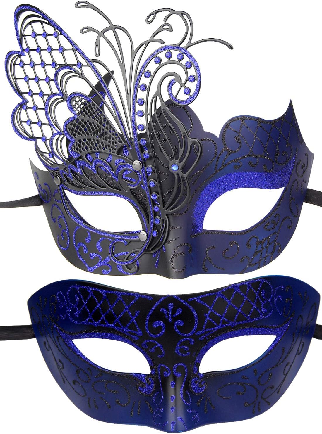 IETANG One Pair Couple's Gorgeous Venetian Masquerade Masks Party Costumes Accessory