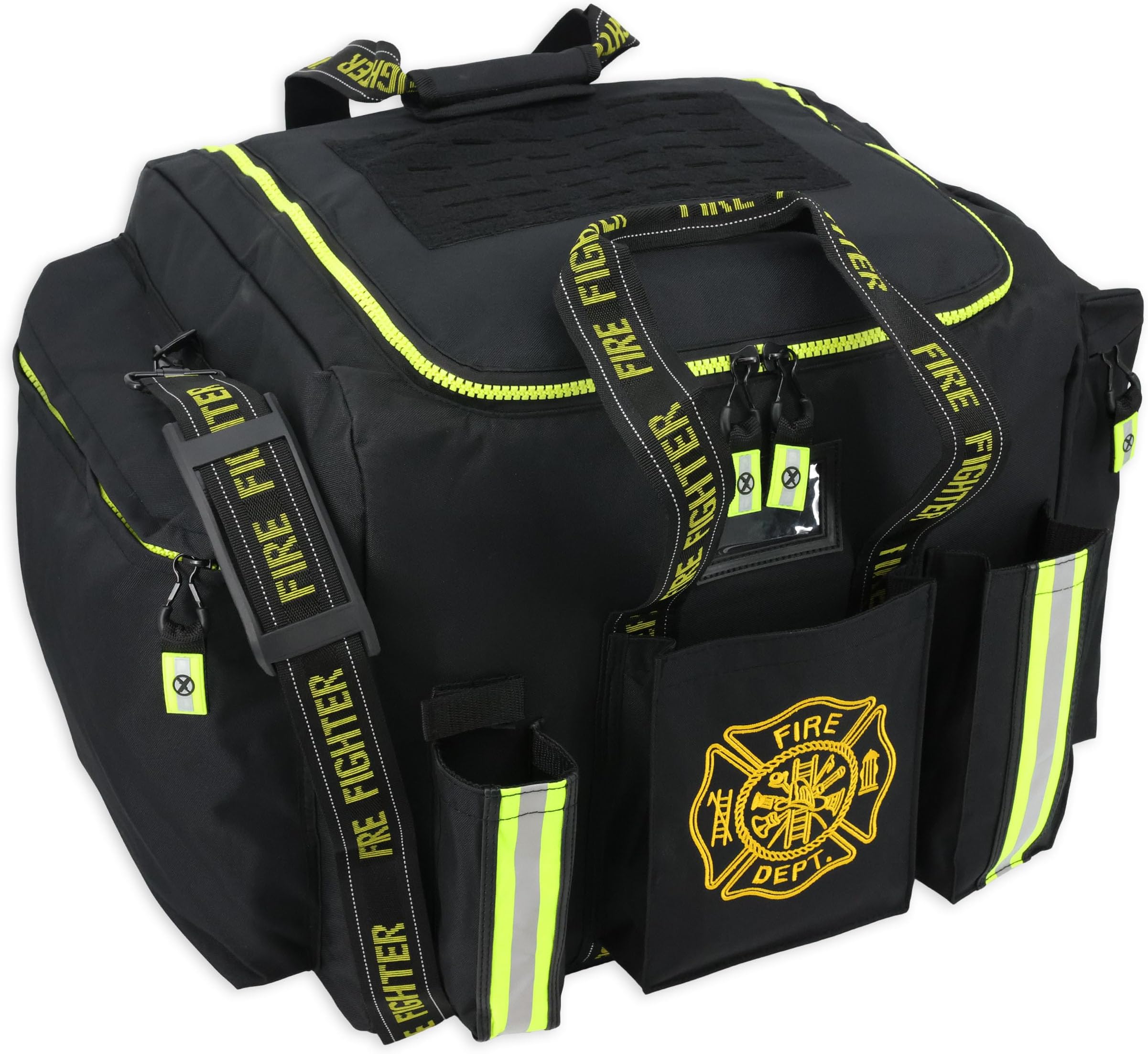 Lightning X Premium Firefighter Fireman XL Step Turnout Fire Bunker Duty Gear BagShoulder Strap Front