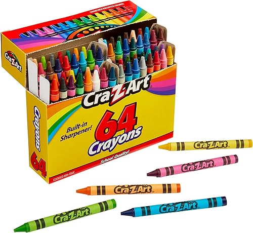 Miniatura 2 de Cra-Z-Art Crayones de colores, 64 colores surtidos, 64 unidades (10202WM16)