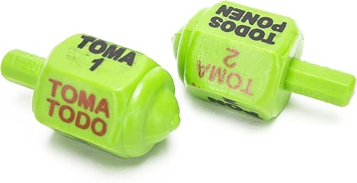 Miniatura 2 de Classic Mexican Pirinola Toma Todo Plástico Solid Peace Color Colección Verde/Pirinola de Plastico Solida Colección Verde (2 unidades)