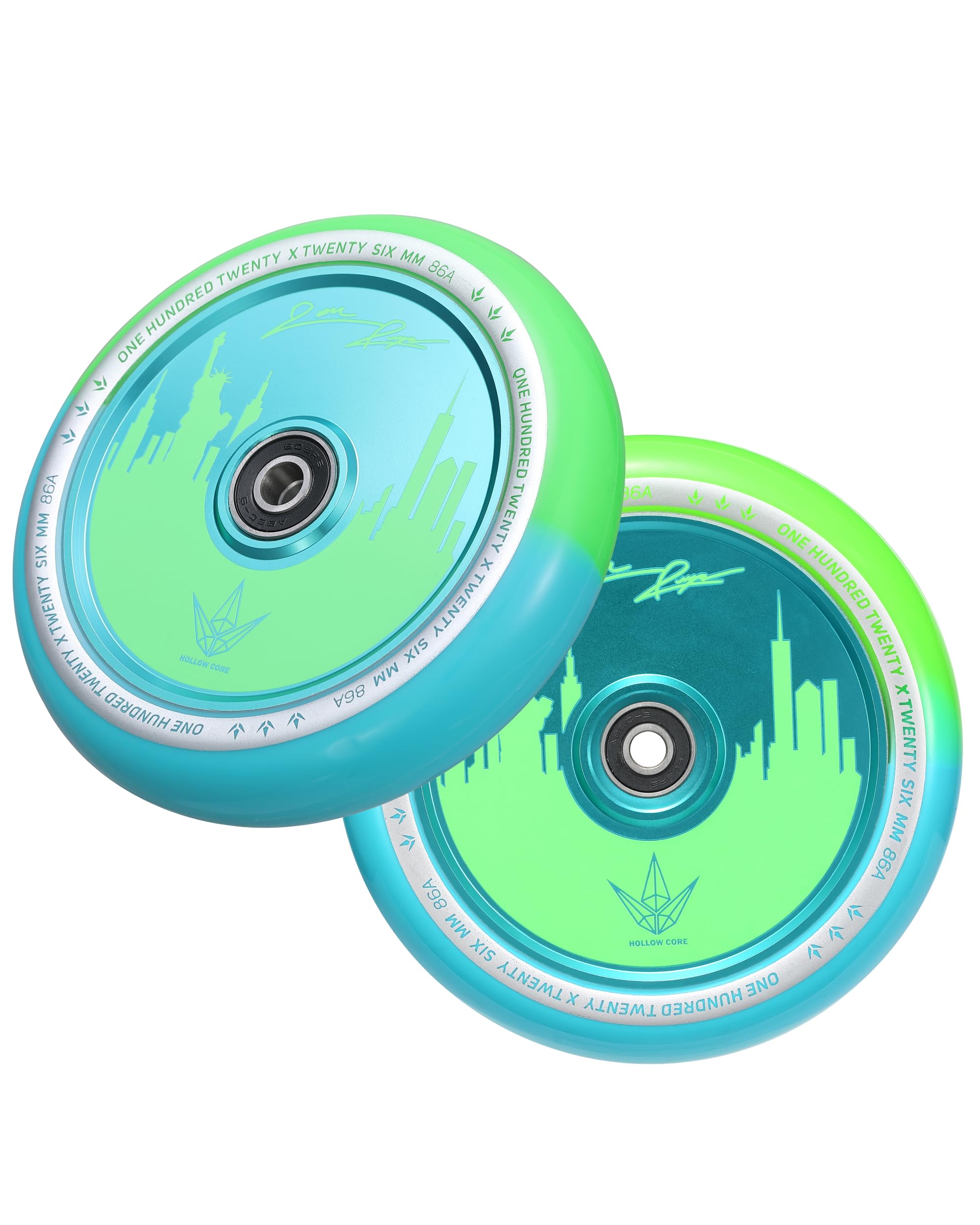 Envy Scooters Jon Reyes Signature Wheels Pair - 120mm x 26mm - Green/Teal