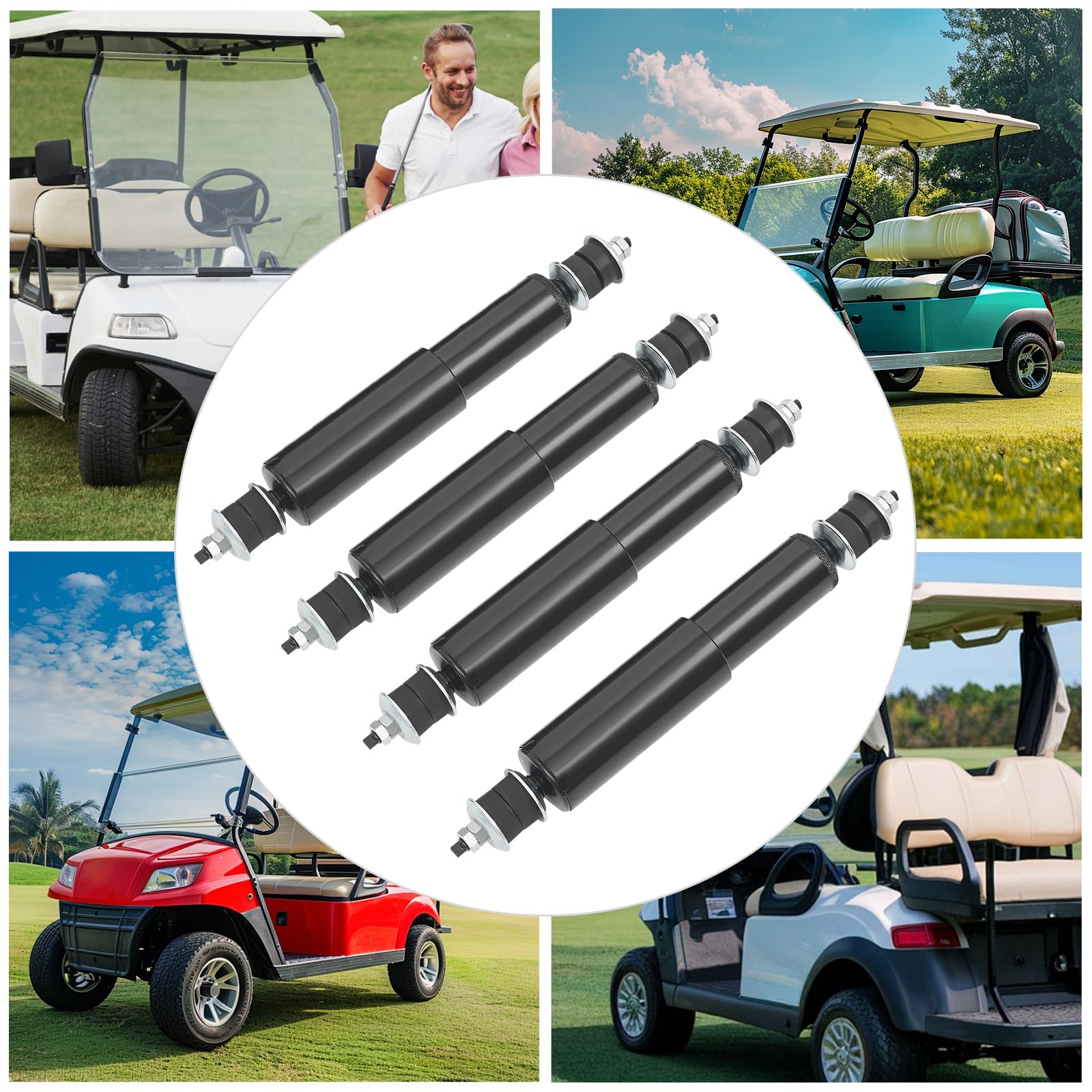 Set di ammortizzatori da golf (4 pezzi), migliore assorbimento degli urti e guida più stabile, migliore stabilità e comfort di guida, OEM # 1014235, 1015813, 1015813, 1033510-01, 3-023A, CP1014235