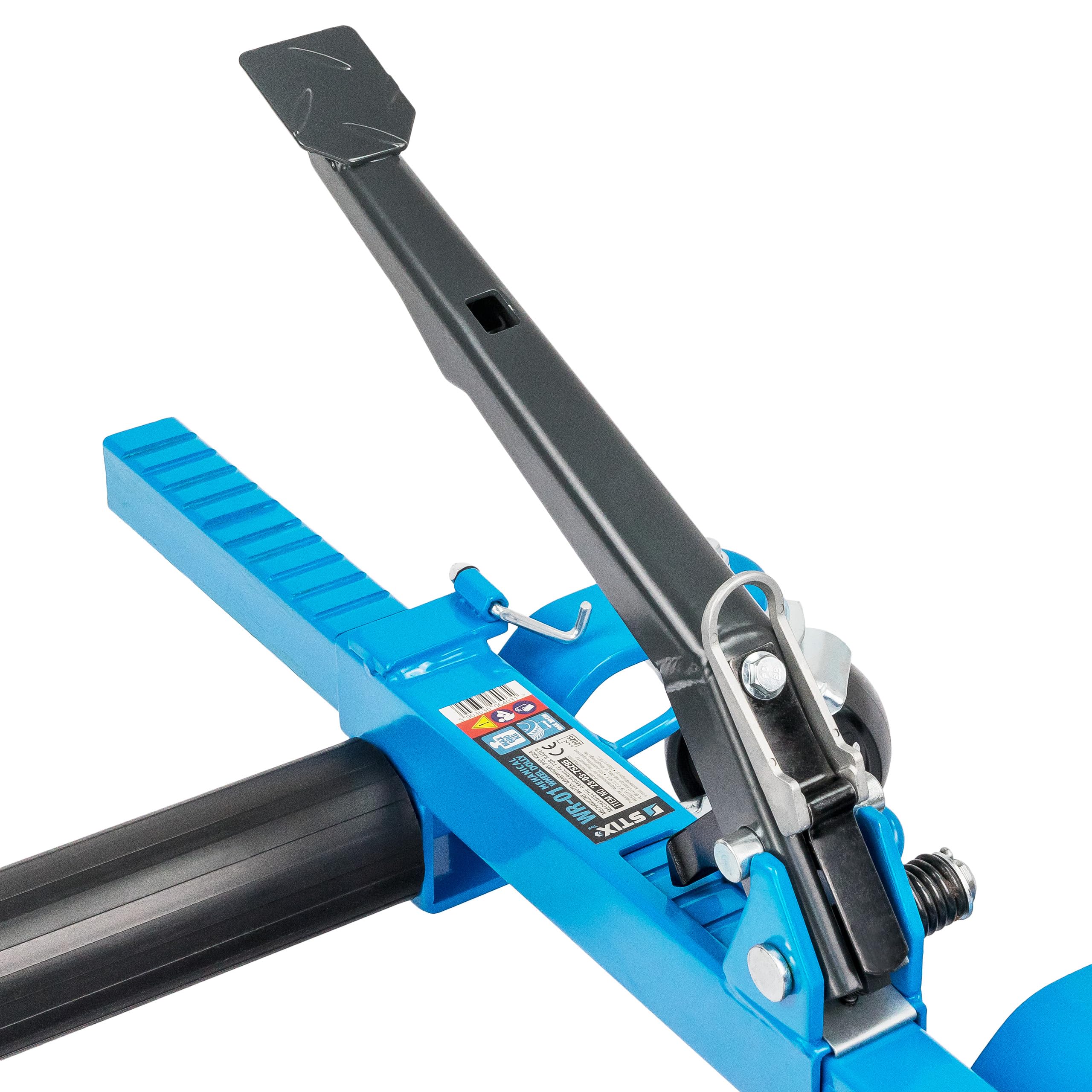 Stix Carro hidráulico mecánico WR-01-1 x carro de maniobra para automóviles con capacidad de carga de 680 kg – elevador de ruedas de hasta 330 mm de ancho – para taller y garaje