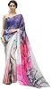 Generic Fashion Bur Satin Silk Digital Printed Saree for Women | Light Weight Saree | fort to Wear in Wedding, Party Etc., Multilored