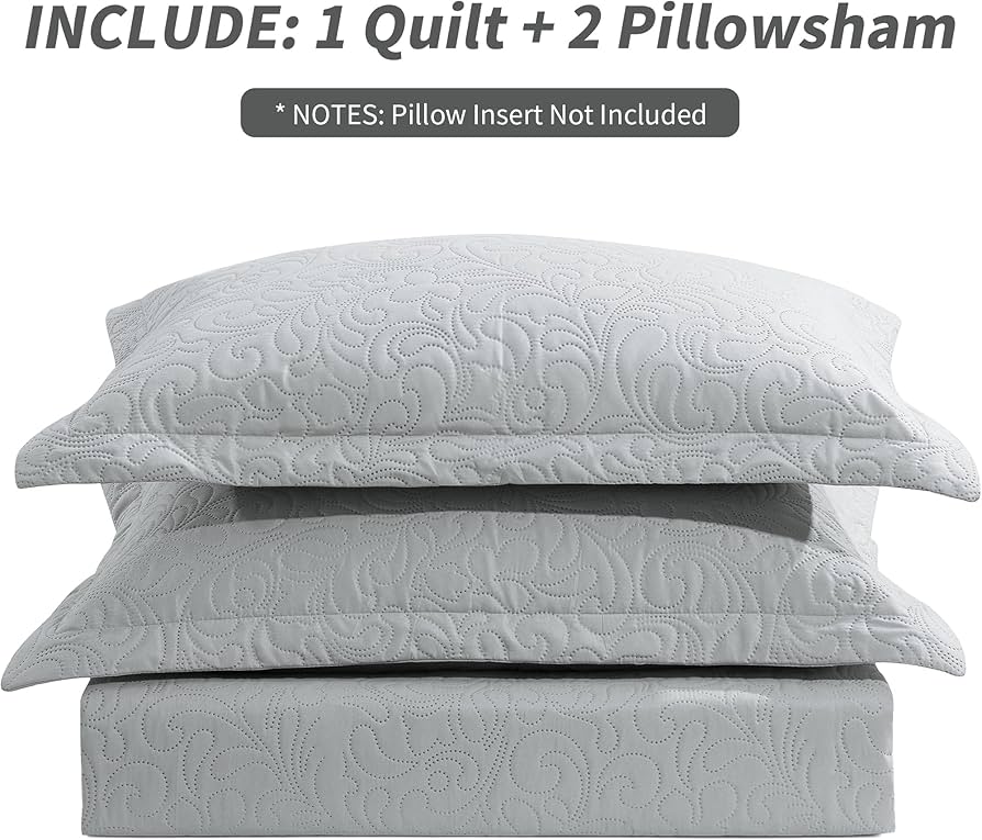Asir Group INC Ensemble de couvre-lit / couvre-lit 100% coton 3 pièces