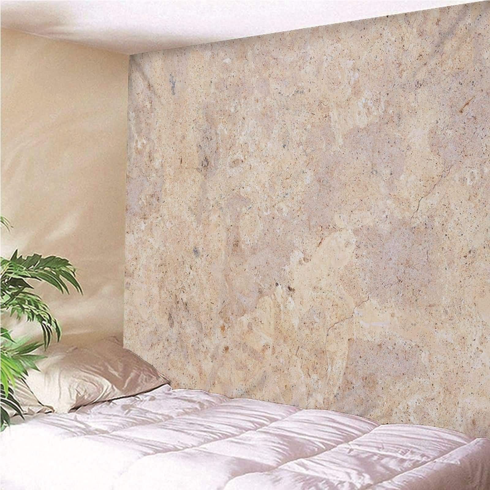 Tapiz Tela 260x240CM,Patrón de Mármol Tapiz de Tela Pared Poliéster Beige