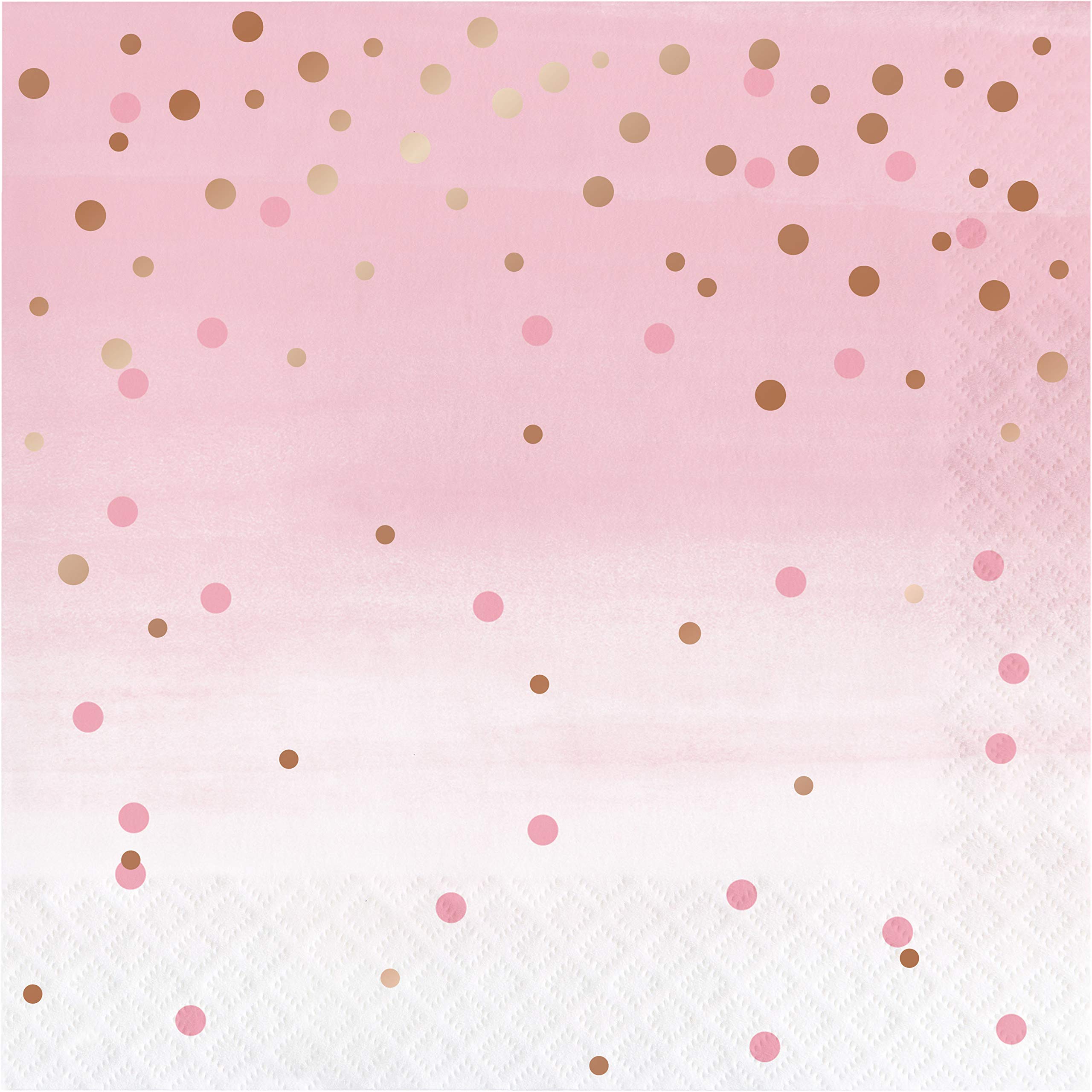 Rose All Day Luncheon Napkin Foil Dots 16ct