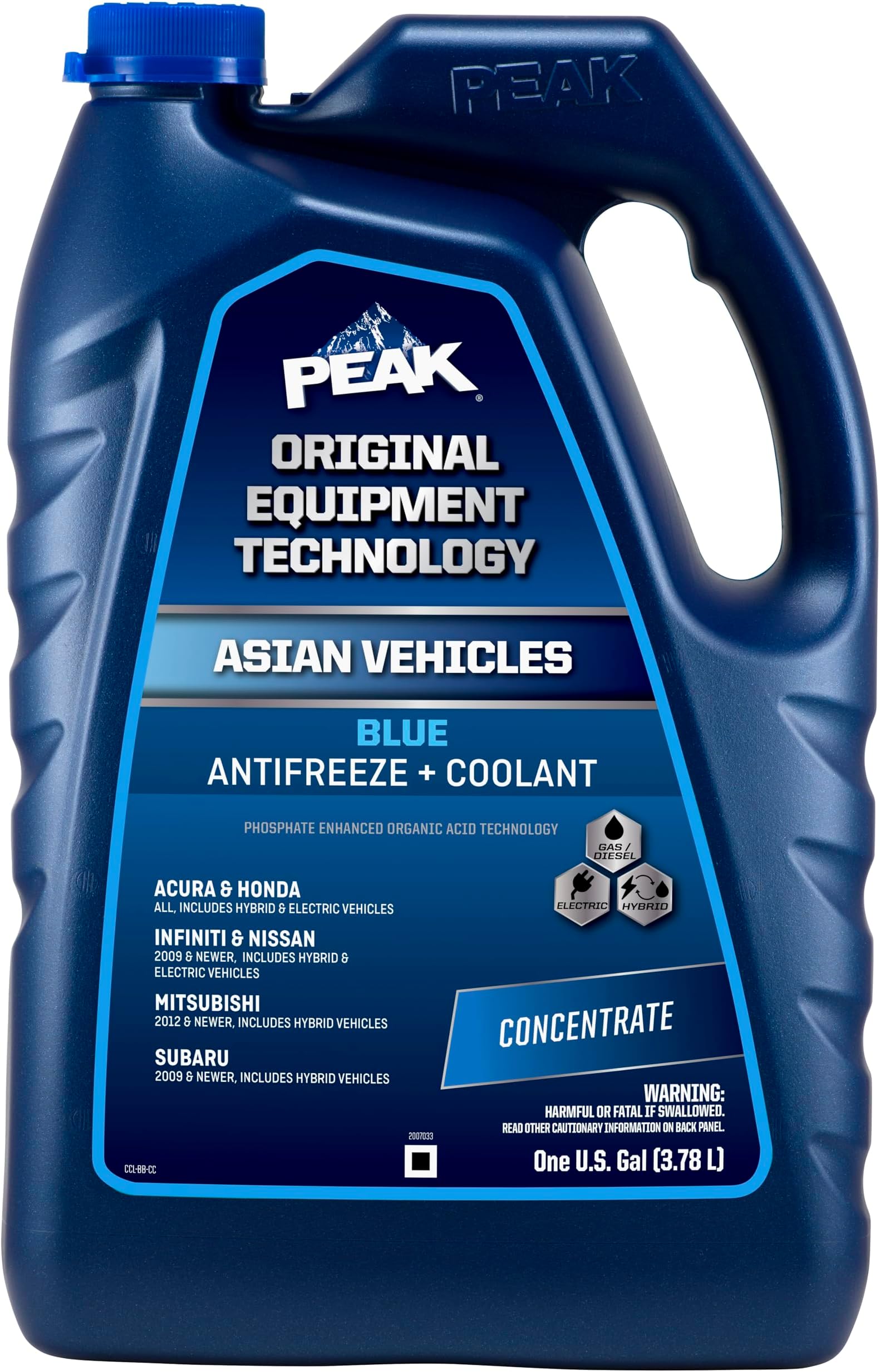OET Extended Life Blue Concentrate Antifreeze/Coolant for Asian Vehicles, 1 Gal.