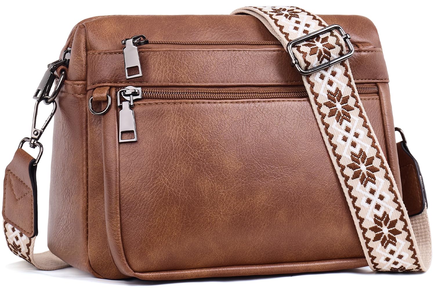 Crossbody Purses for Women Trendy Vegan Leather Crossbody Bags Cell Phone Camera Shoulder Handbags with Card Slots