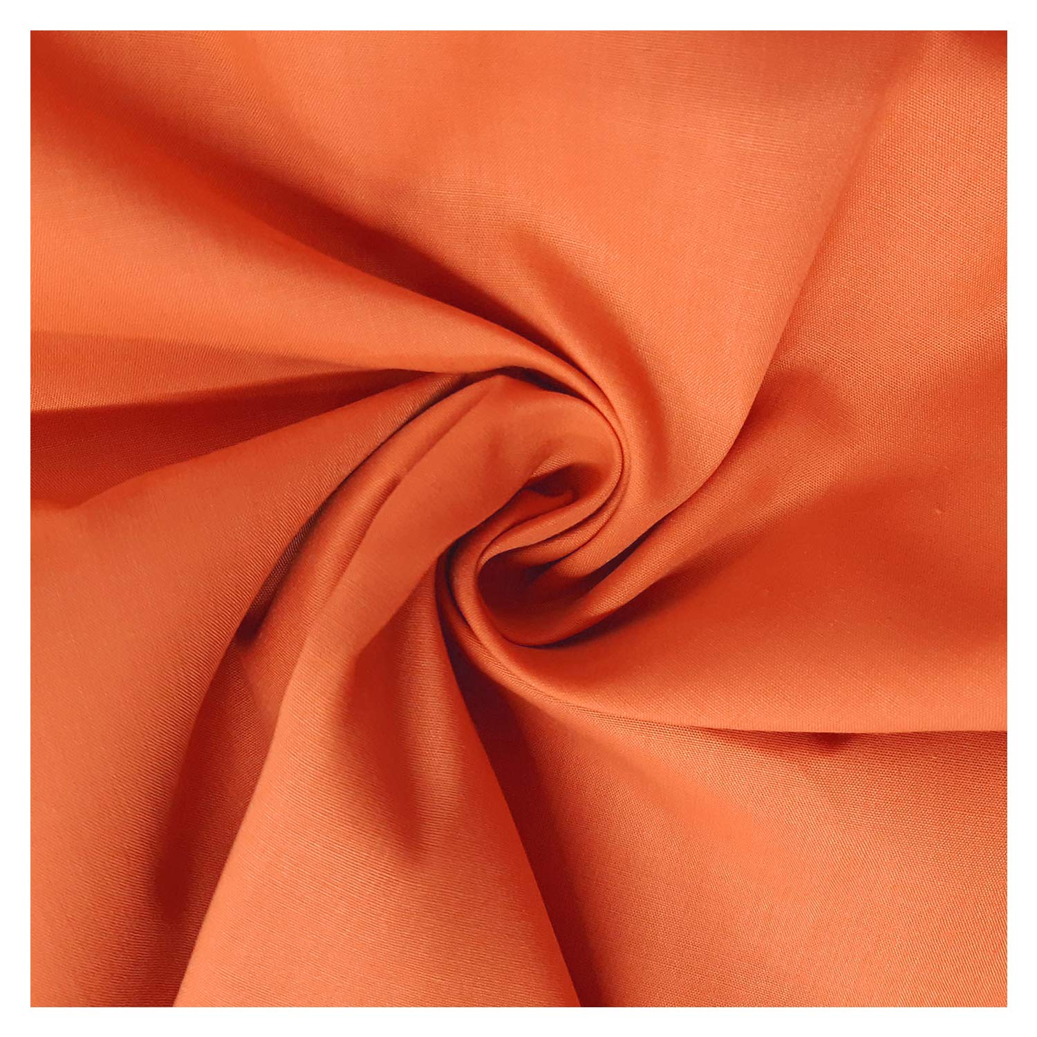 Fabric Kings ONLINE 100% Polycotton Blended Dyed Plain Fabric Dress Craft Material 45" - 112cm Wide Per Metre (CORAL PEACH, 1 METRE)