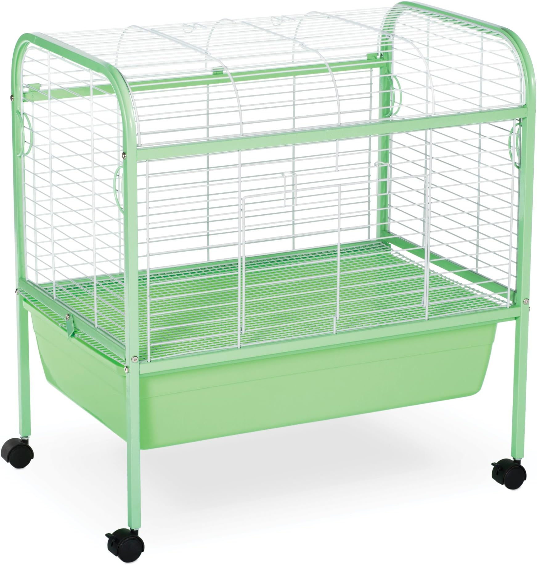 Prevue Pet Products Small Animal Cage with Stand 320 Green and White, 29-Inch by 19-Inch by 31-Inch
