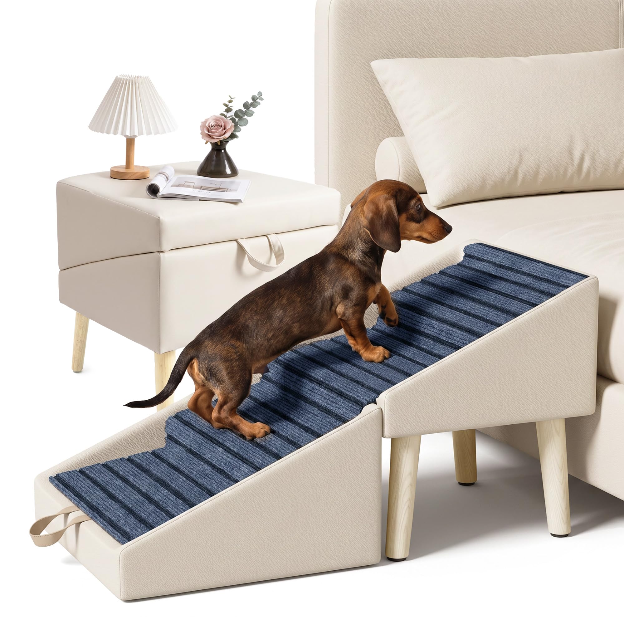 Scala E Rampe 2-In-1 Per Cani Pieghevole Utilizzabile Anche Come Sgabello
