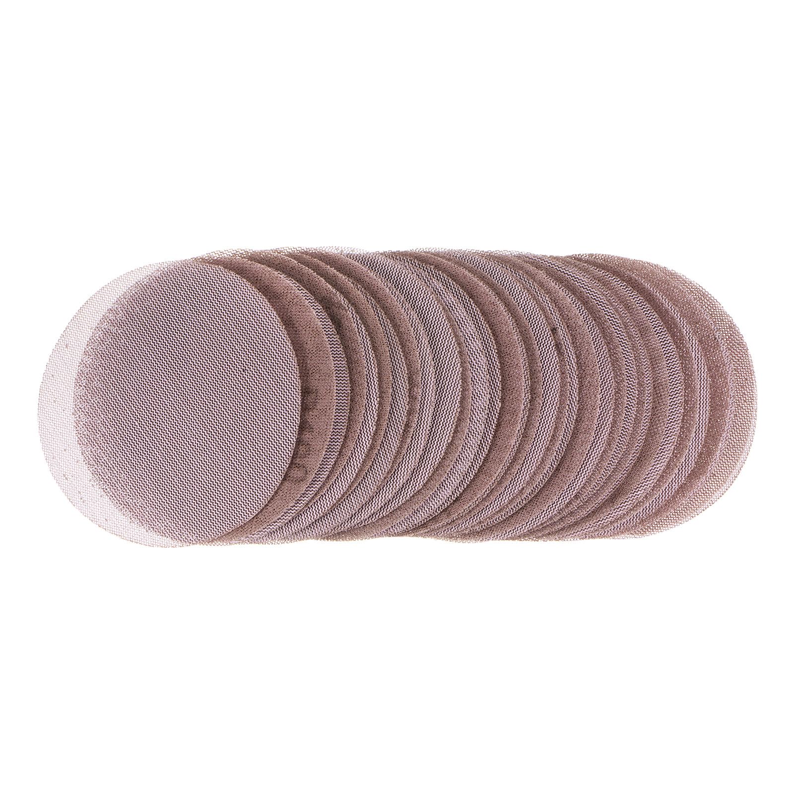 sourcing map 35pcs Mesh Sanding Discs 5 Inch Hook and Loop Sanding Net 400 Grits Dust Free Abrasive Pads for Car Wood Drywall Metal Polishing & Grinding