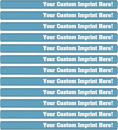 Miniatura 7 de Lápiz de carpintero personalizado azul brillante con tu nombre, logotipo o mensaje, paquete de 12 unidades, fabricado en Estados Unidos (azul