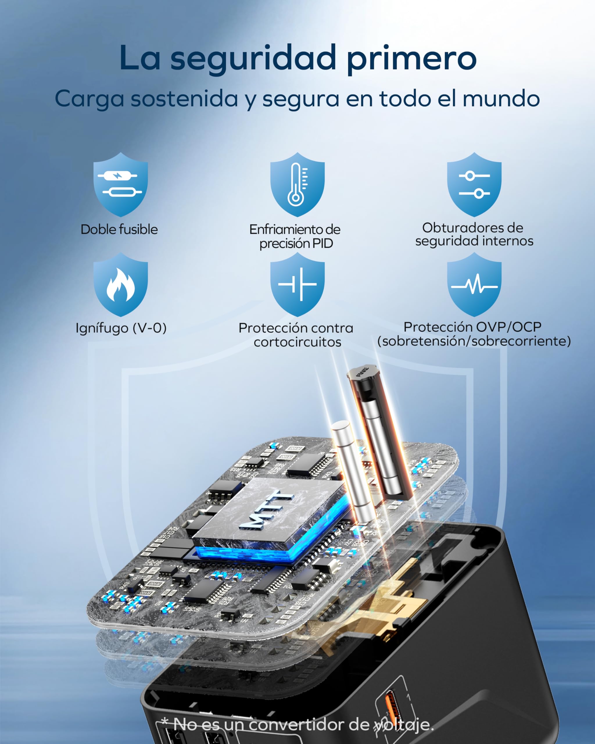 MOMAX 70W GAN Adaptador Enchufe Universal, Enchufe Universal con 2 USB A y 3 USB C, Adaptador Universal Enchufe Viaje, Adaptador de Viaje para Inglaterra, EE. UU., Japón, Tailandia y Australia