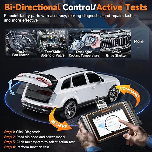 Miniatura 2 de Escáner FOXWELL NT716 OBD2 2025 Control bidireccional 9+ reinicia la herramienta de escaneo ABS SRS motor de transmisión lector de código de