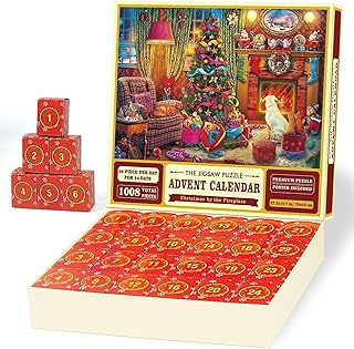 Advent Calendar 2023 Christmas Jigsaw Puzzle - 24 Boxes Surprise Christmas Countdown Calendars,1008 Pieces Puzzles Santa Claus Prepares Gifts For Adults And Kids