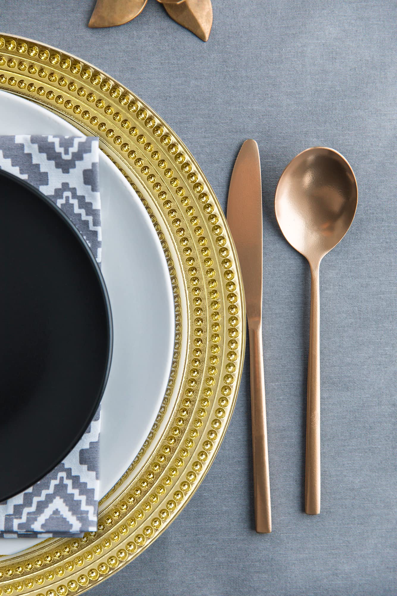 Tiger Chef Gold Charger Plates - 6 Pack, Acrylic Wedding Reception Place Settings, Elegant Table Decor