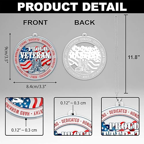 Miniatura 2 de ARTSYWIX Adorno decorativo colgante de águila americana, adorno cristiano para colgar en el espejo retrovisor del automóvil, regalo religioso para