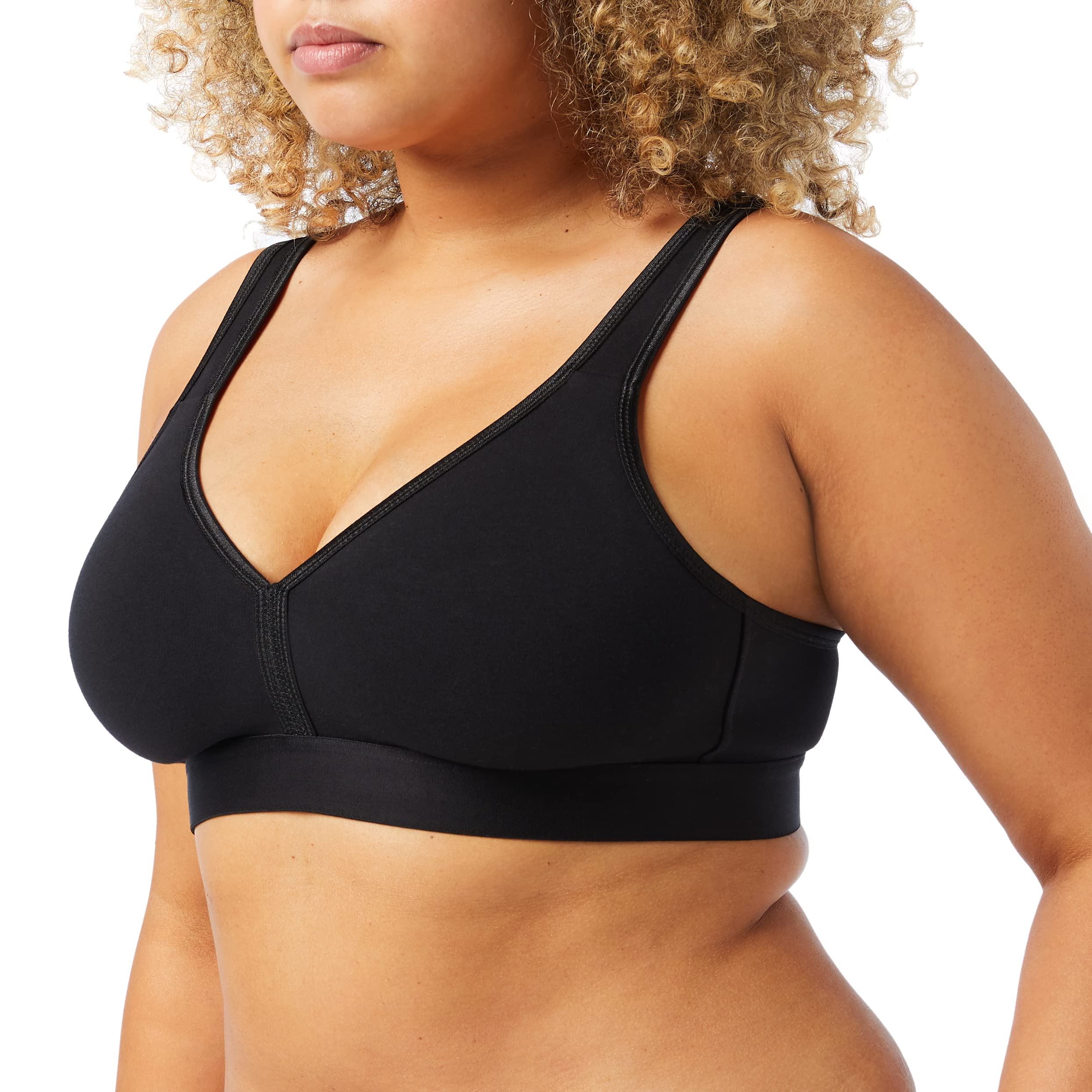 Naturana Women's Black Moulded Soft Cup Bra, 86021