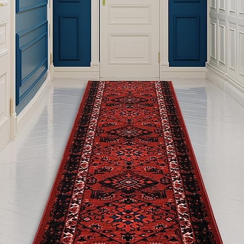 Alfombra de pasillo hecha a medida de pelo bajo con respaldo de goma para cocina, vestíbulo, pasillo, entrada, elige tu longitud, tamaño de 26