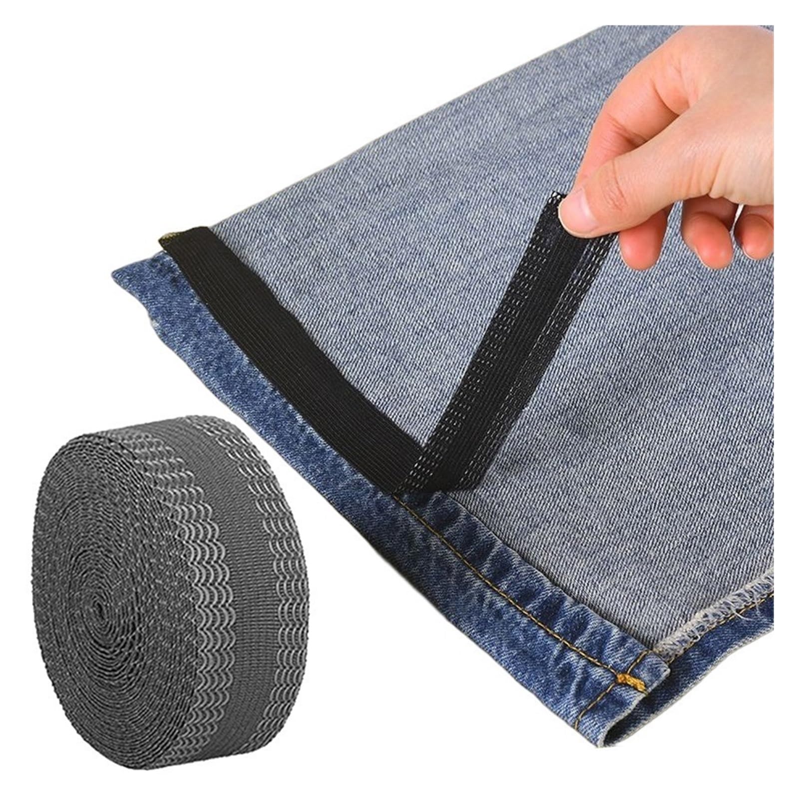 SXZBTWIJ Hem Tape 1/5M Self-Adhesive Pant Paste Tape for Pants Edge Shorten Trousers Patch Clothing Iron-on Hem Fabric Tape DIY Sewing Supplies Hemming Tape (Color : Grey, Size : 2 Meters)