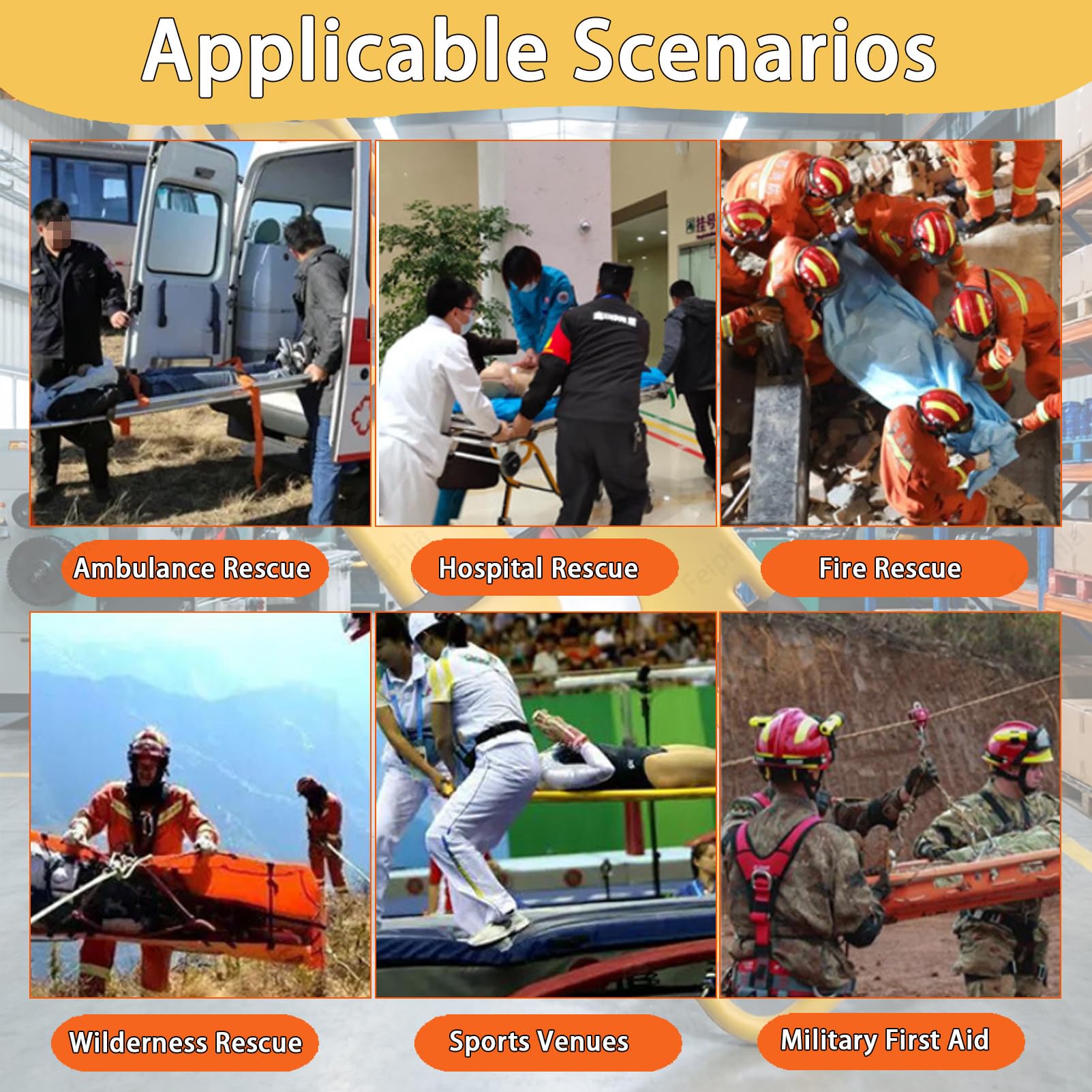 Camilla De Cuchara De PláStico, Camilla MéDica EMT, Camilla PortáTil Plegable De Cuchara De Aluminio,EvacuacióN Heridos En Rescates Emergencia Stretcher