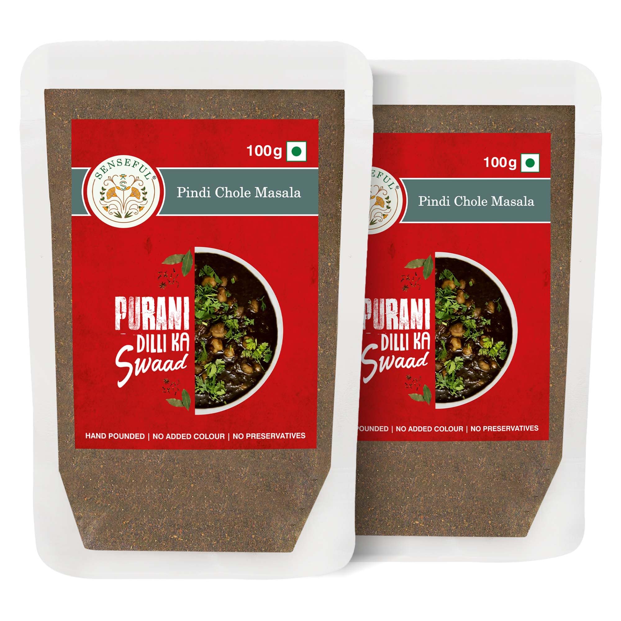 SENSEFUL Pindi (Punjabi) Chole Masala Pack of 2 - Purani Dilli Ka Swaad, Flavoursome, No Added Colour & Preservative Free - 100 gm each (B09C6KFDJF) Amazon Price History, Amazon Price Tracker
