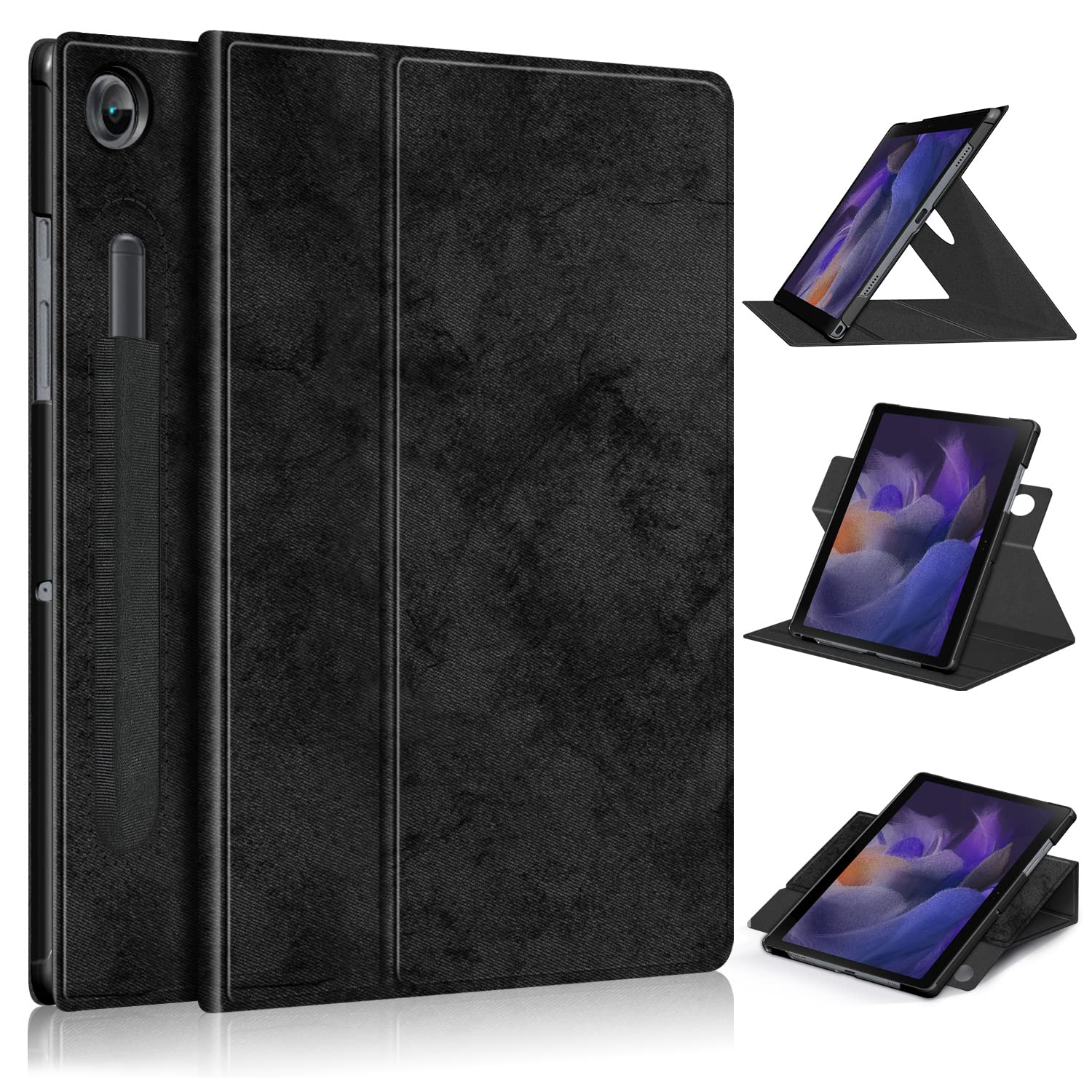 ProElite Smart Rotatable case Cover for Samsung Galaxy Tab A8 10.5 inch (SM-X200/X205/X207) with SPen Holder, Black (B09T2VTZM9) Amazon Price History, Amazon Price Tracker