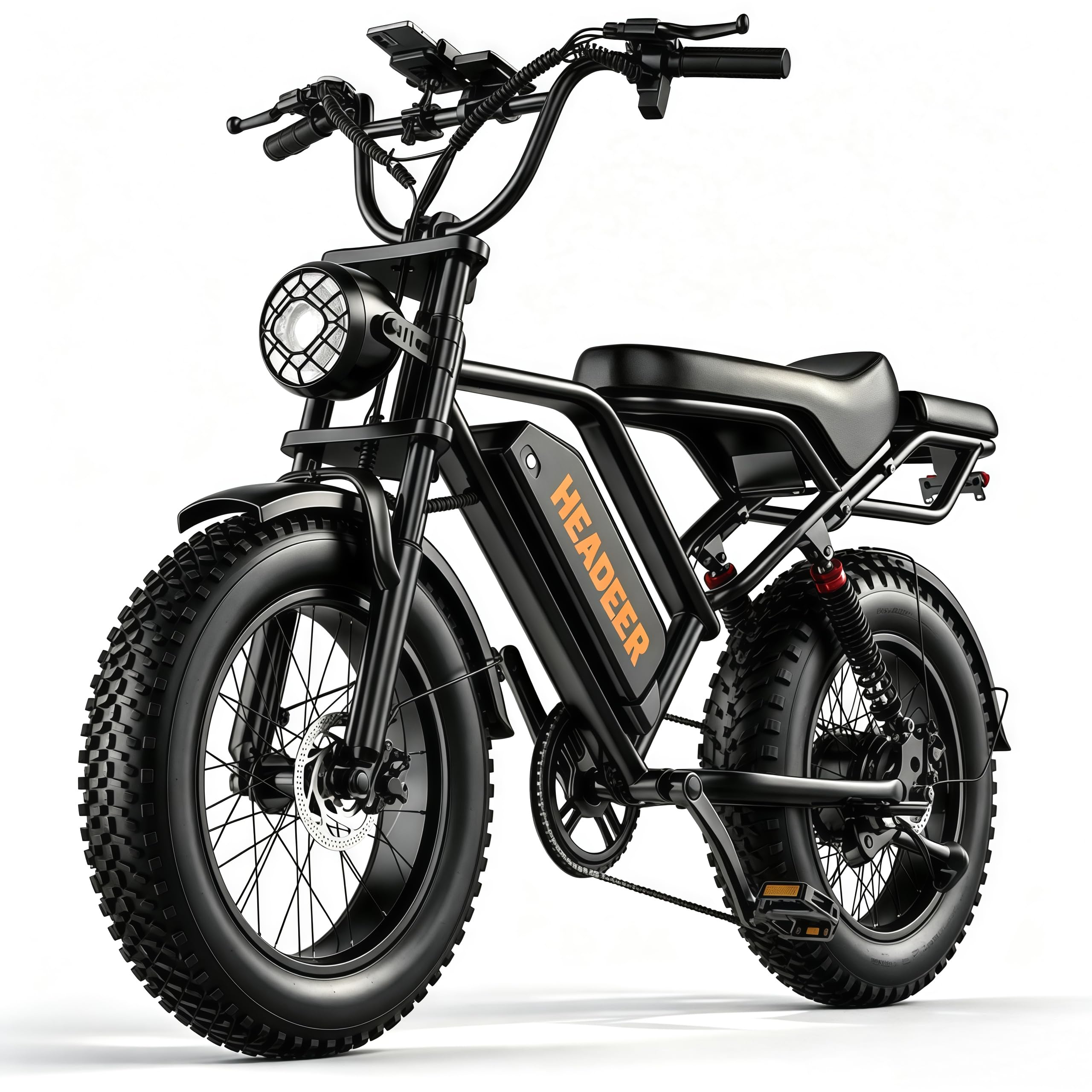 BK20 Bici Elettrica Adulti 20"x4.0" Fat Tire, Città e Fuoristrada, CE EN15194, Batteria 48V 20Ah, 5 Livelli Assistenza, Autonomia 80-100km, Sospensione e Freni a Disco