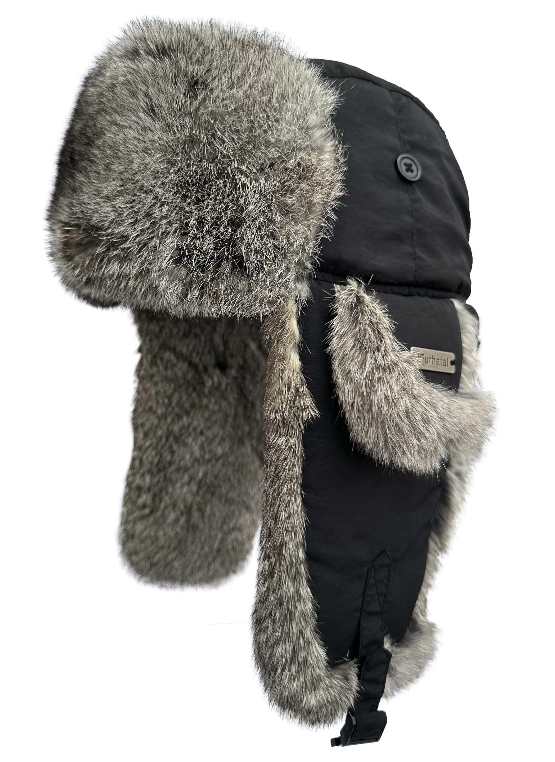 Winter Trapper Hat for Men Women 100% Real Rabbit Fur Russian Fur Winter Ushanka Hat Men Aviator Hat Mens Trapper Hat