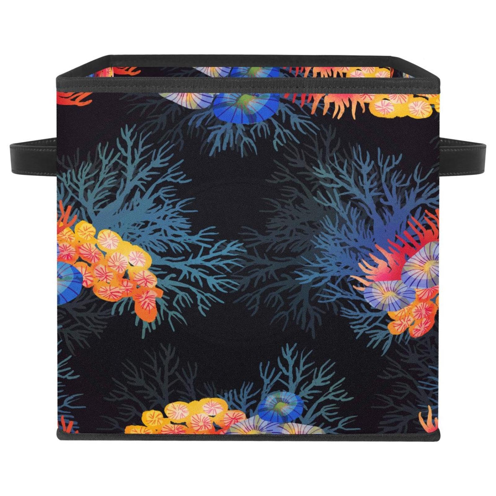 Boîte de rangement pliable cube en tissu pour éliminer le désordre des jouets et vêtements