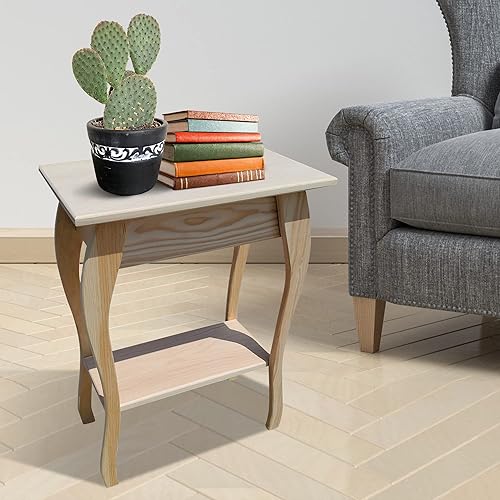 Miniatura 26 de Peaceful Classics Amish - Mesa auxiliar delgada hecha a mano para sala de estar, dormitorio, entrada y pasillo, mesa auxiliar delgada y estrecha con