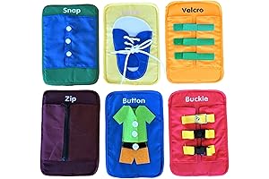 SENSORY4U Learning to Dress Busy Board Cards: Enhancing Fine Motor Skills for Growing Learners