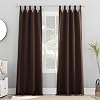 Sun Zero Easton Energy Saving Dimming Tabbed Curtain Panel, 101.6cm x 160cm, Chocolate