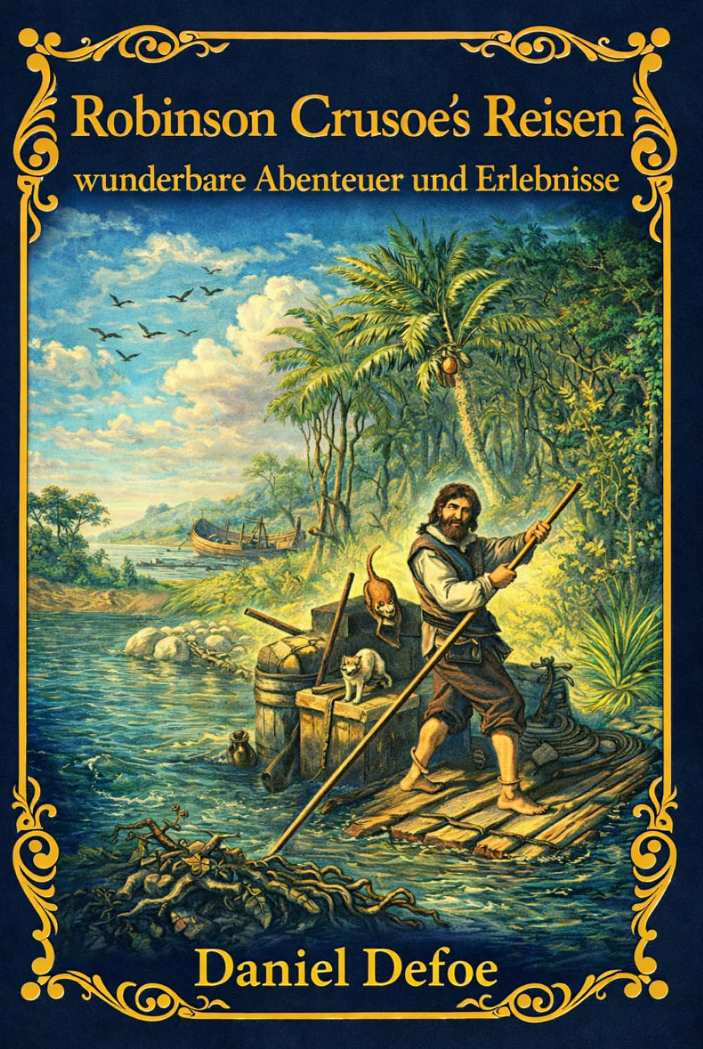 Robinson Crusoe's Reisen, wunderbare Abenteuer und Erlebnisse: Eine klassische Abenteuergeschichte über Überleben, Entdeckung und menschliche Widerstandskraft auf einer einsamen Insel